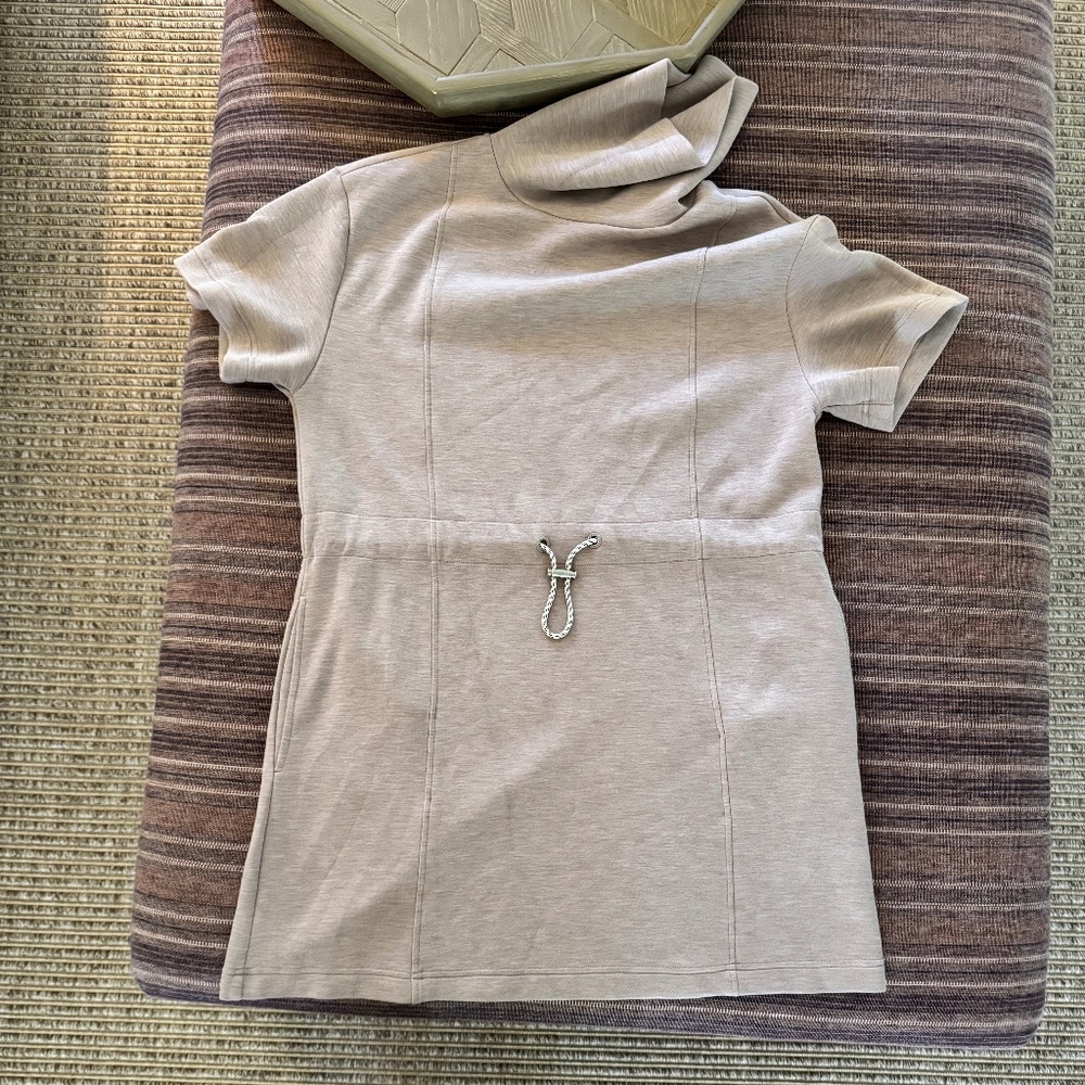 Varley Doublesoft Beige Mini Dress